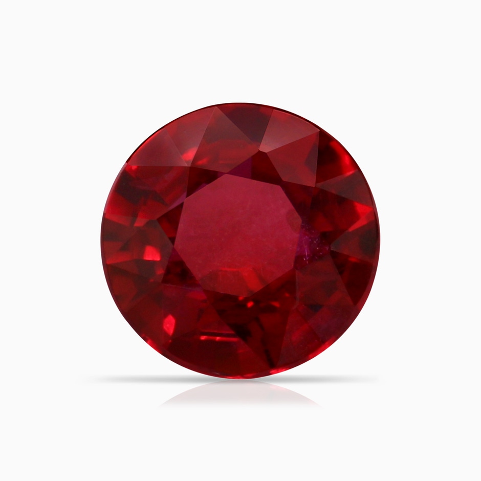 7.12x7.10x3.44mm AAAA GIA Certified Round Ruby Halo Ring with Diamond Accents in Rose Gold stone