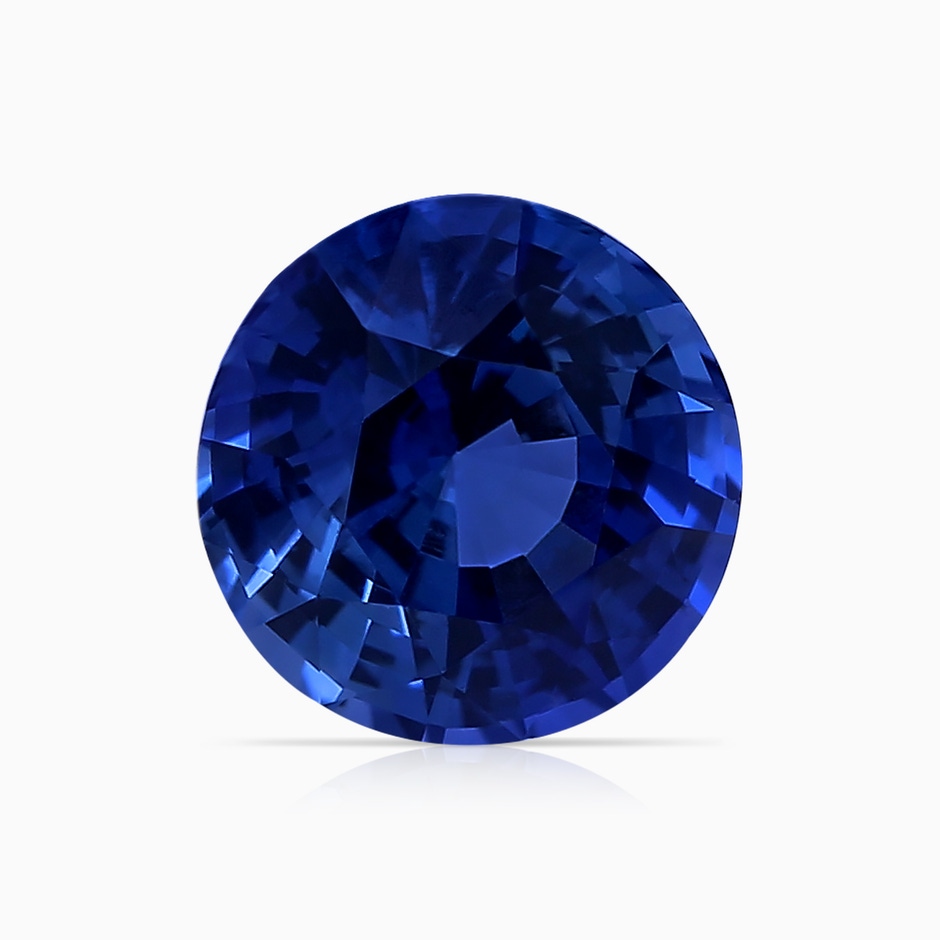 7.04x6.97x4.85mm AAA Round Blue Sapphire Halo Ring with Diamonds in Rose Gold side 699