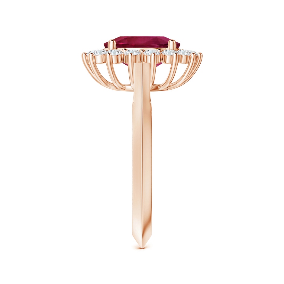 10.15x7.75x5.09mm AAA Princess Diana Inspired GIA Certified Oval Pink Sapphire Knife-Edge Shank Ring in Rose Gold side-2