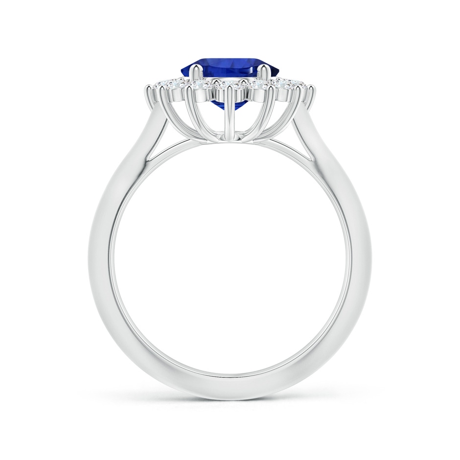 10.11x8.15x4.84mm AAAA GIA Certified Princess Diana Inspired Oval Sapphire Knife-Edge Shank Ring in P950 Platinum side 199