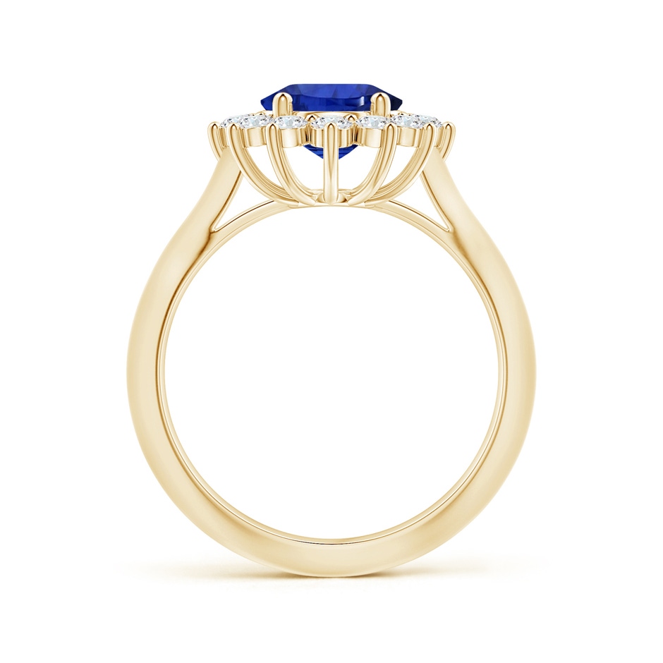 10.11x8.15x4.84mm AAAA GIA Certified Princess Diana Inspired Oval Sapphire Knife-Edge Shank Ring in Yellow Gold side 199