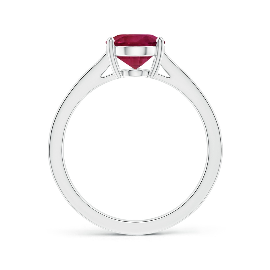 10.15x7.75x5.09mm AAA Prong-Set GIA Certified Oval Pink Sapphire Ring with Diamonds in 18K White Gold side-1