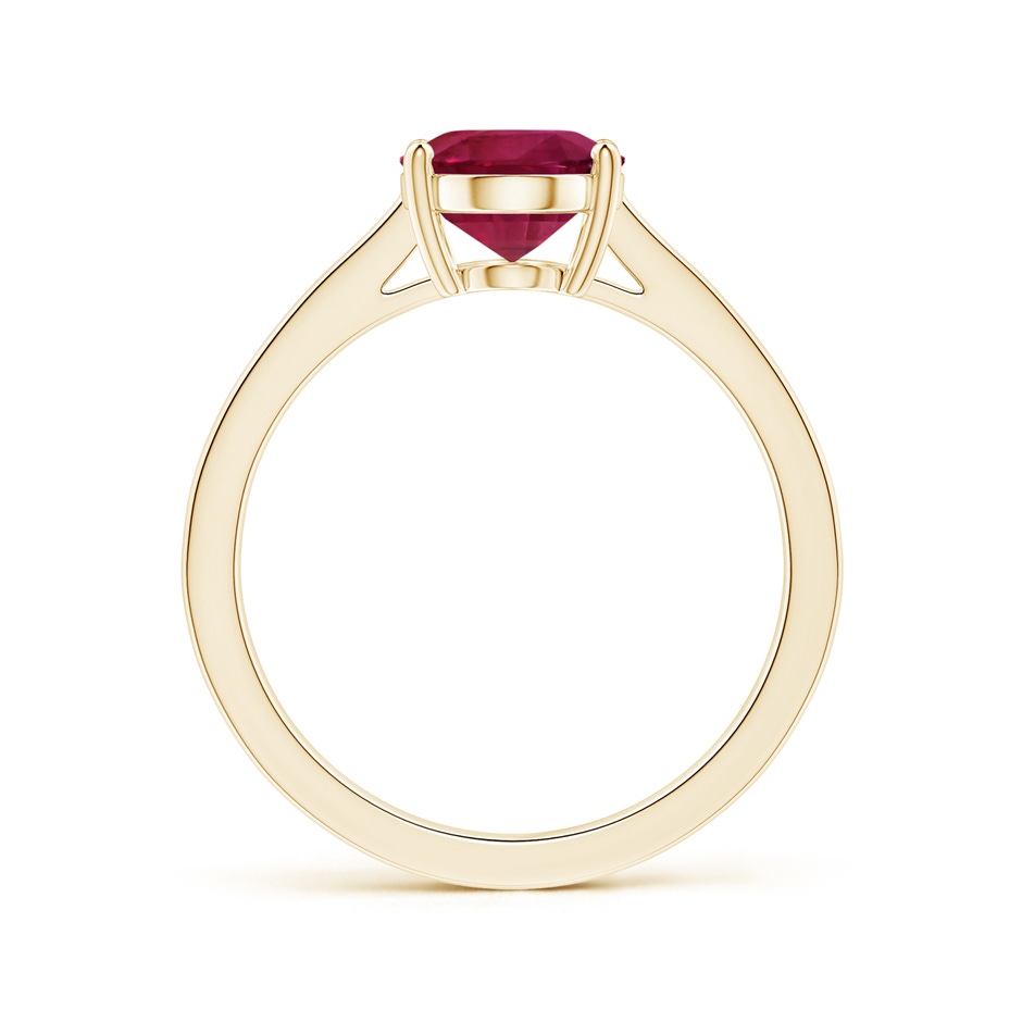 10.15x7.75x5.09mm AAA Prong-Set GIA Certified Oval Pink Sapphire Ring with Diamonds in Yellow Gold side-1