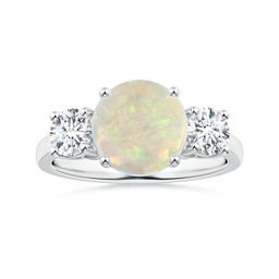 Three Stone Platinum Opal Rings