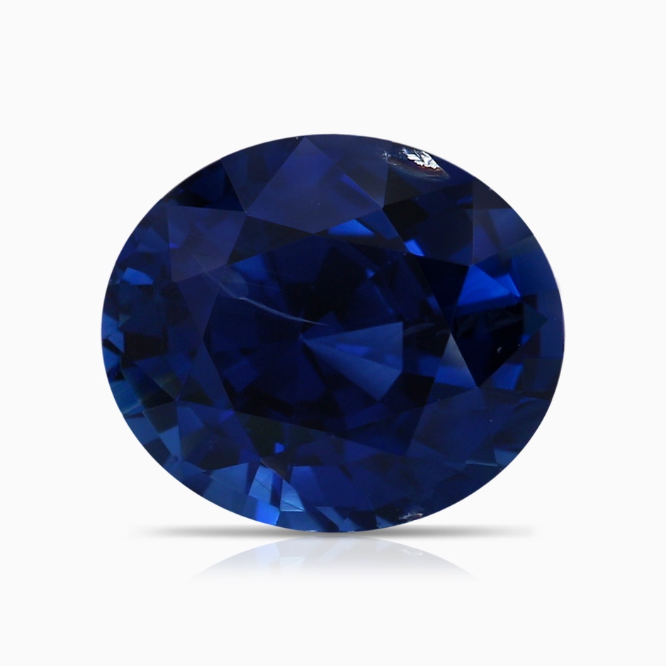 9.94x8.61x6.11mm AAA GIA Certified Tilted Oval Sapphire Solitaire Ring with Split Bypass Shank in P950 Platinum stone