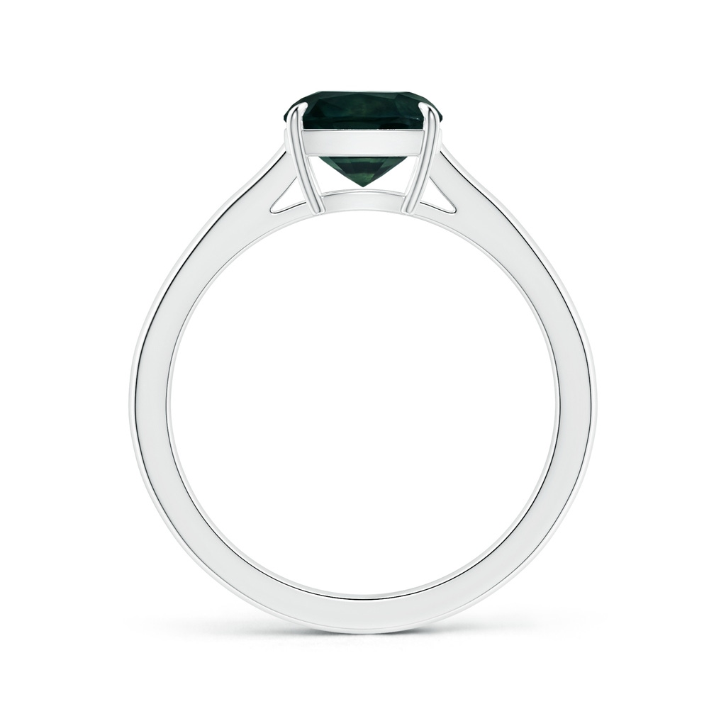 7.67x7.57x5.80mm AA Claw-Set GIA Certified Cushion Teal Sapphire Solitaire Ring in White Gold - side 199