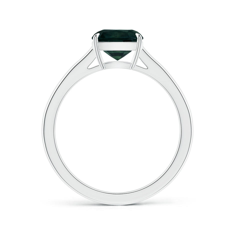 7.67x7.57x5.80mm AA Claw-Set GIA Certified Cushion Teal Sapphire Solitaire Ring in White Gold side 199