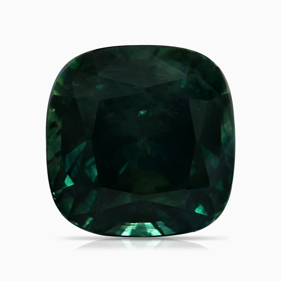 7.67x7.57x5.80mm AA GIA Certified Cushion Teal Sapphire Halo Twisted Shank Ring with Diamonds in Rose Gold stone