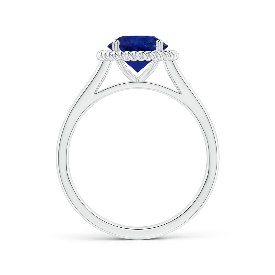 7.87x7.87x4.57mm AAAA GIA Certified Round Blue Sapphire Halo Ring with Split Shank in White Gold side 199