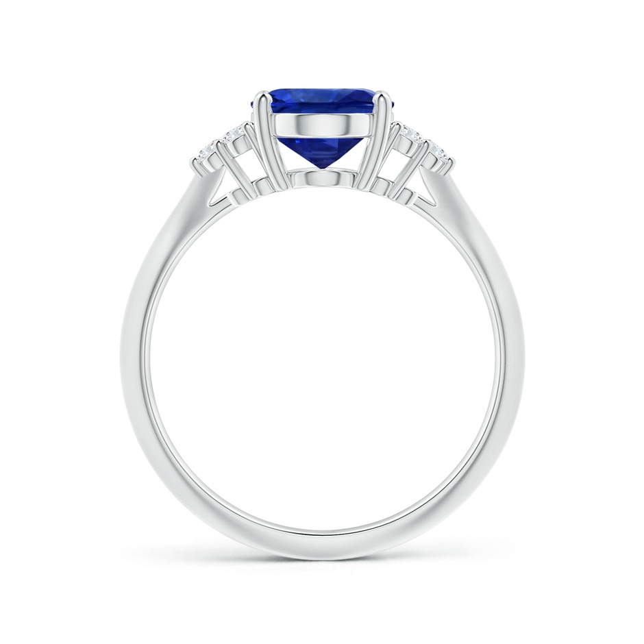 9.88x7.91x4.95mm AAA GIA Certified Oval Sapphire Knife-Edged Shank Ring with Diamonds in P950 Platinum side 199
