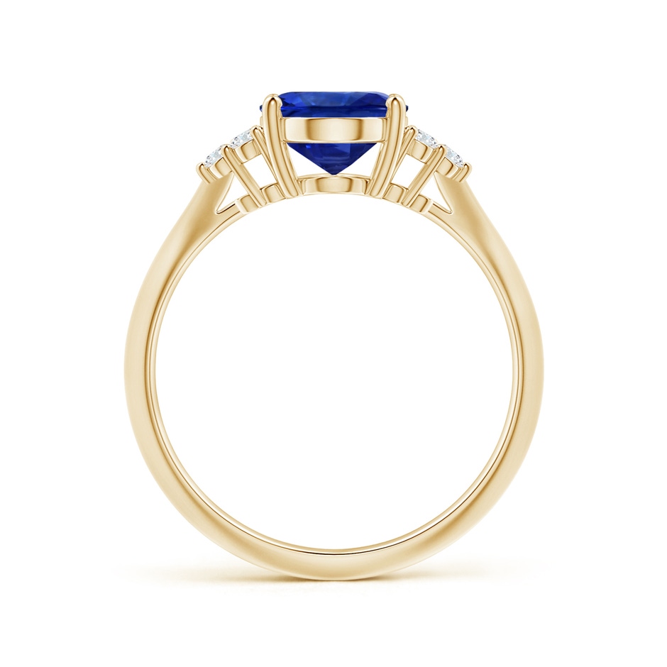 9.88x7.91x4.95mm AAA GIA Certified Oval Sapphire Knife-Edged Shank Ring with Diamonds in Yellow Gold side 199