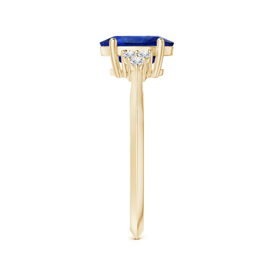 9.88x7.91x4.95mm AAA GIA Certified Oval Sapphire Knife-Edged Shank Ring with Diamonds in Yellow Gold side 399