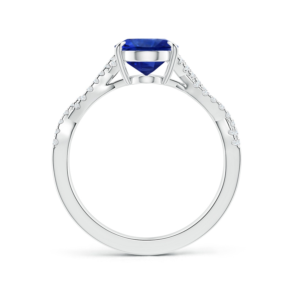 9.88x7.91x4.95mm AAA GIA Certified Claw-Set Oval Sapphire Twisted Shank Ring with Diamonds in P950 Platinum side 199