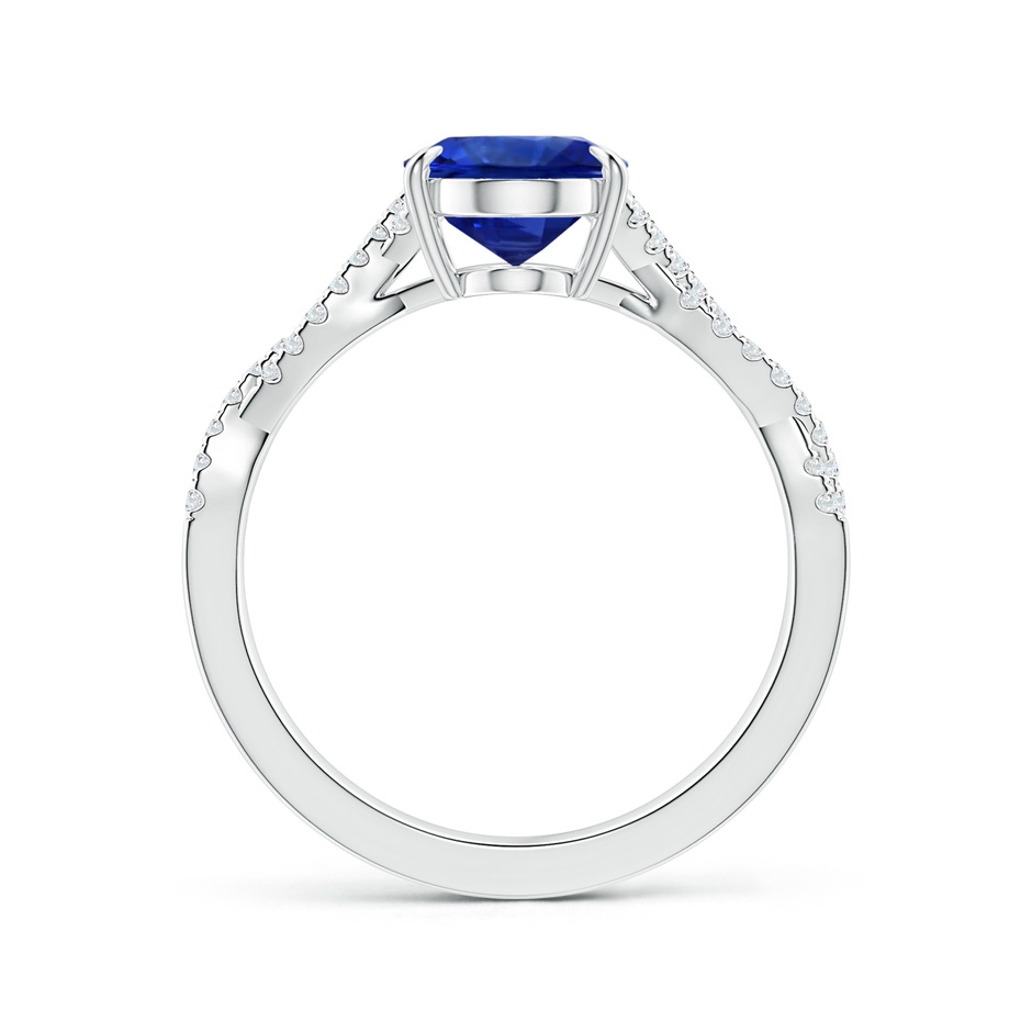 9.88x7.91x4.95mm AAA GIA Certified Claw-Set Oval Sapphire Twisted Shank Ring with Diamonds in White Gold side 199