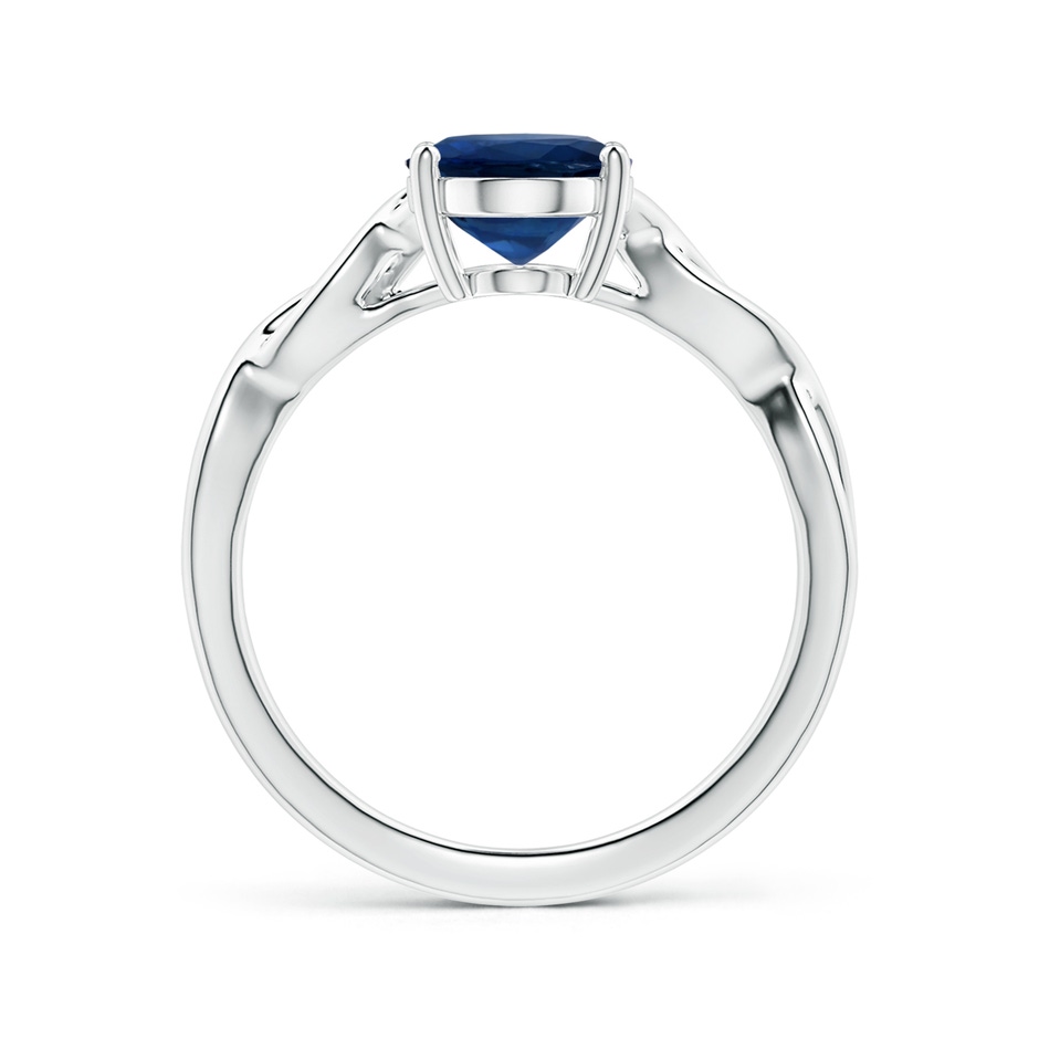 10.45x8.17x4.81mm AA Prong-Set GIA Certified Oval Sapphire Solitaire Ring with Twisted Shank in 18K White Gold side-1