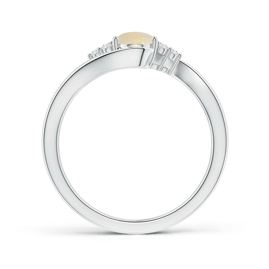 7.80x5.92x2.48mm AAA GIA Certified Oval Opal Bypass Ring with Diamonds in P950 Platinum side 199