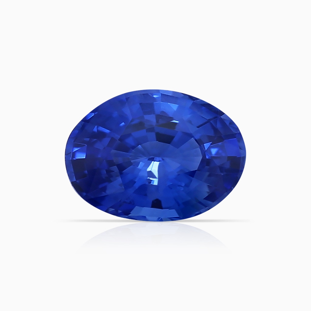 7.89x5.87x3.73mm AAAA Oval Blue Sapphire Bypass Ring with Side Diamonds in P950 Platinum Side 599