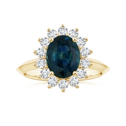 Yellow Gold Yellow Gold Teal Montana Sapphire Rings
