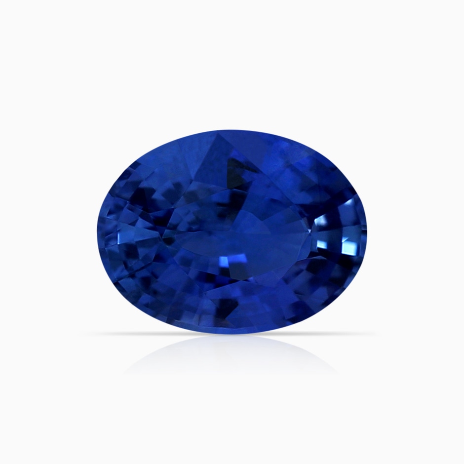 8.07x6.09x3.69mm AAAA GIA Certified Oval Blue Sapphire Ring with Diamond Halo in P950 Platinum Side 699