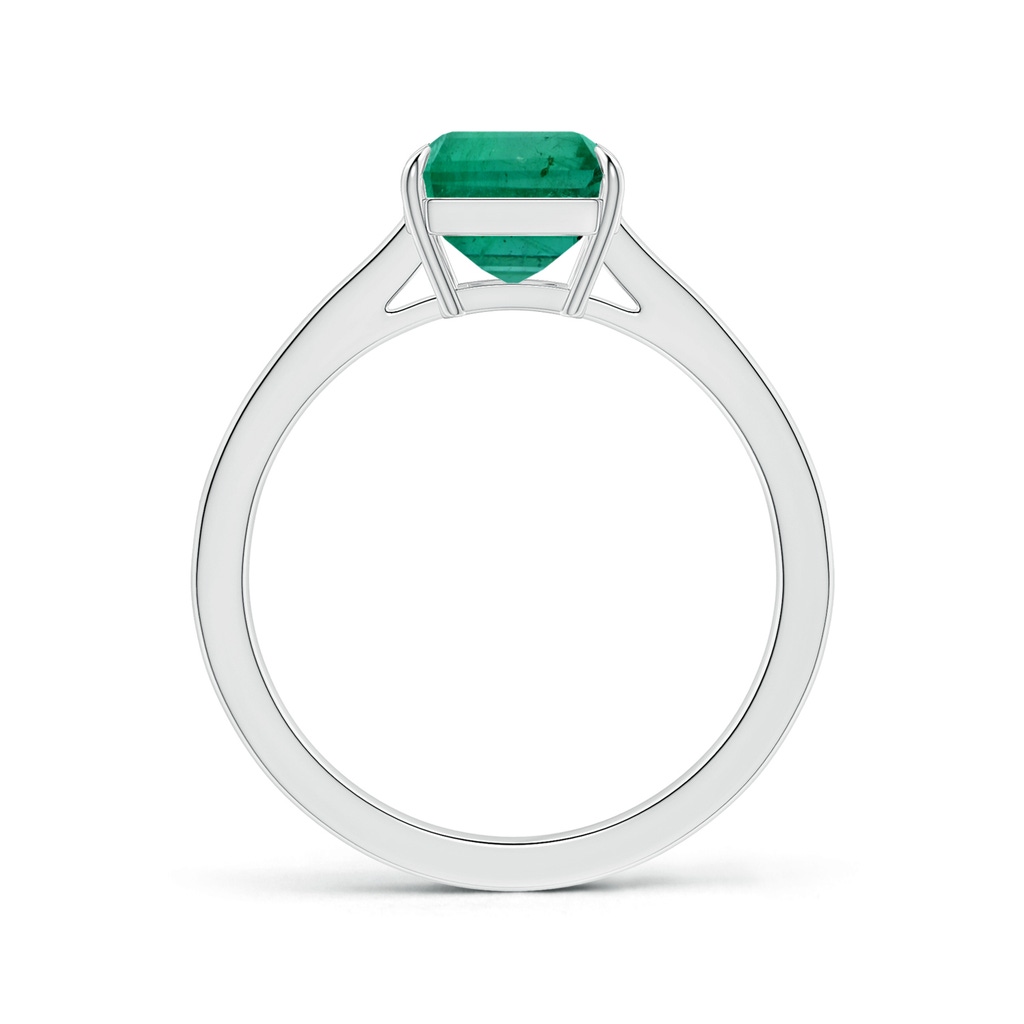 9.14x7.15x4.78mm AAA Emerald-Cut GIA Certified Emerald Claw-set Ring with Diamond Accents in White Gold Side 199
