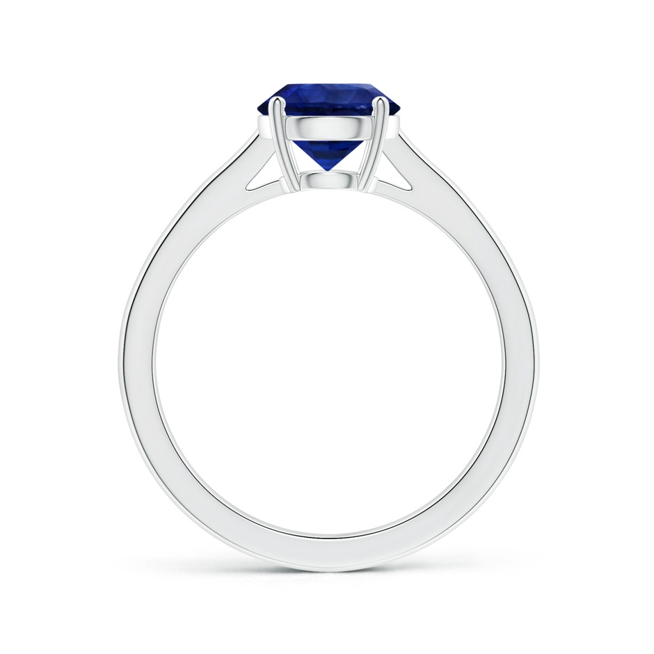 7.73x7.69x4.14mm AAA GIA Certified Round Sapphire Solitaire Ring with Reverse Tapered Shank in 18K White Gold side-1