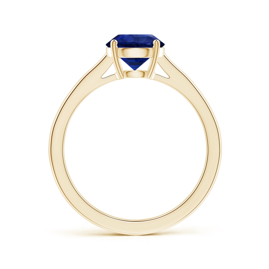 7.73x7.69x4.14mm AAA GIA Certified Round Sapphire Solitaire Ring with Reverse Tapered Shank in Yellow Gold side-1
