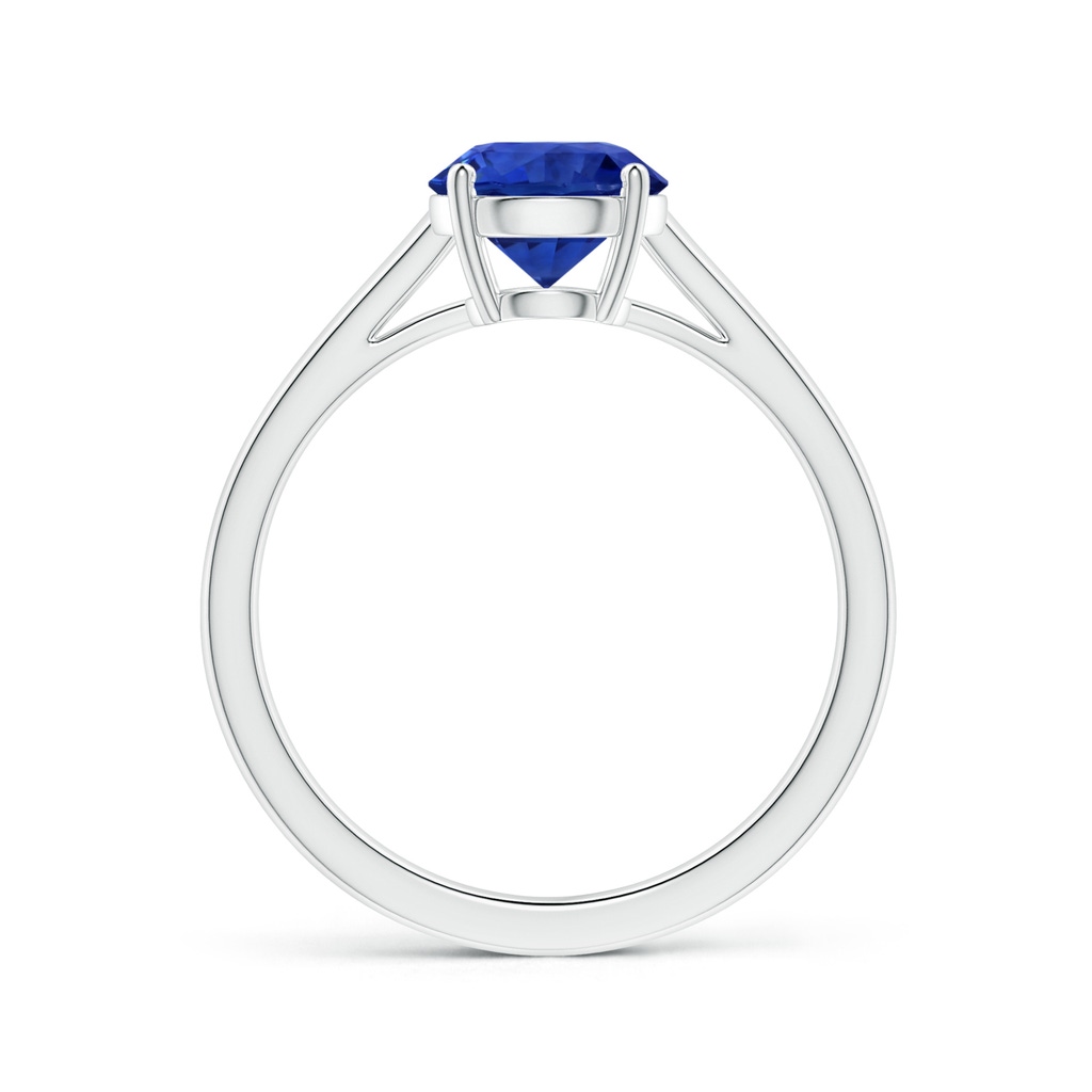8.88x8.84x5.63mm AAA GIA Certified Round Sapphire Solitaire Ring with Tapered Shank in White Gold - side 199