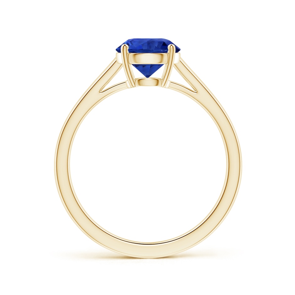 8.88x8.84x5.63mm AAA GIA Certified Round Sapphire Solitaire Ring with Tapered Shank in Yellow Gold side 199