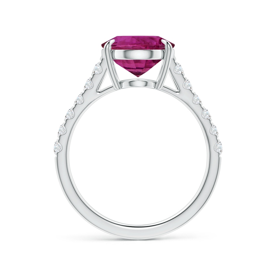 11.16x9.20x6.48mm AAA Claw-Set GIA Certified Oval Pink Sapphire Ring with Diamonds in P950 Platinum side-1