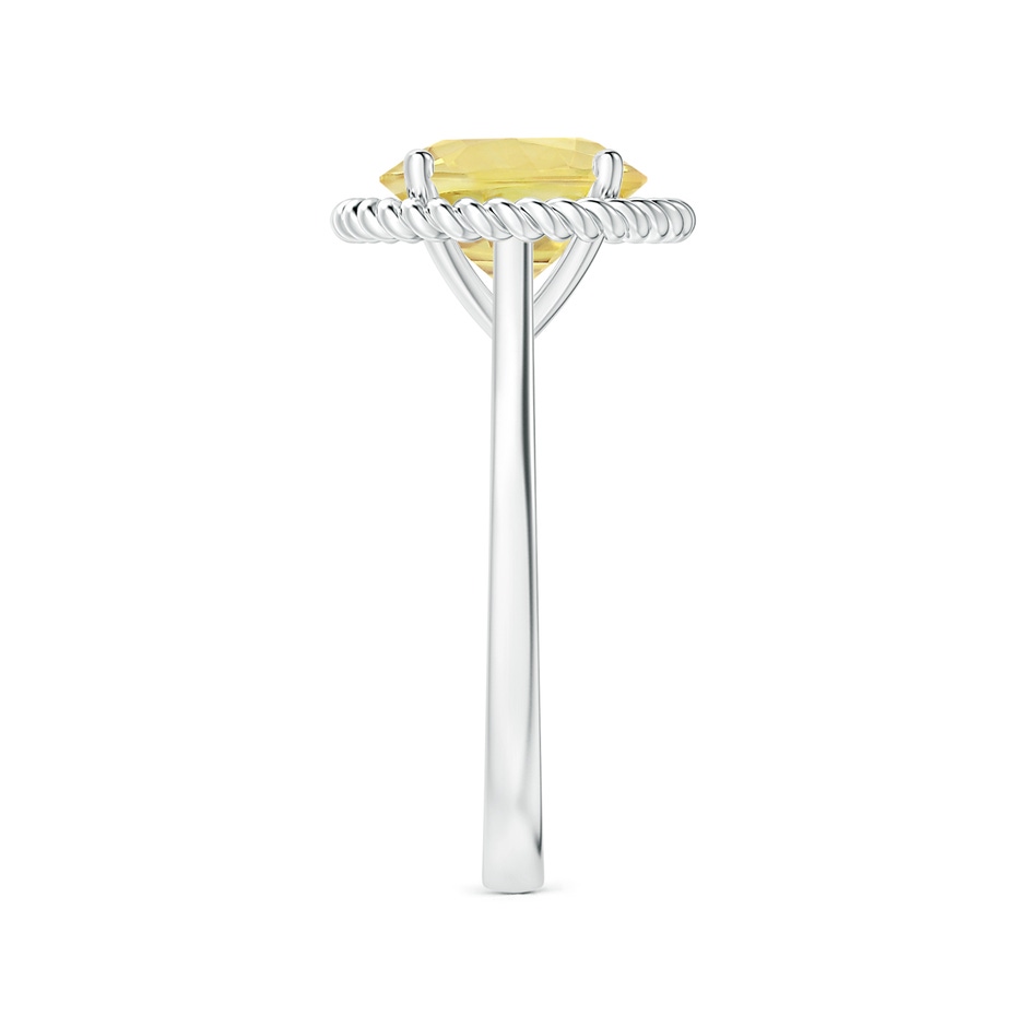 8.7x8.7x5.48mm AAA GIA Certified Yellow Sapphire Halo Ring with Reverse Tapered Shank  in P950 Platinum side-2