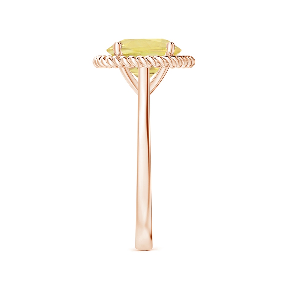 8.7x8.7x5.48mm AAA GIA Certified Yellow Sapphire Halo Ring with Reverse Tapered Shank  in Rose Gold side-2