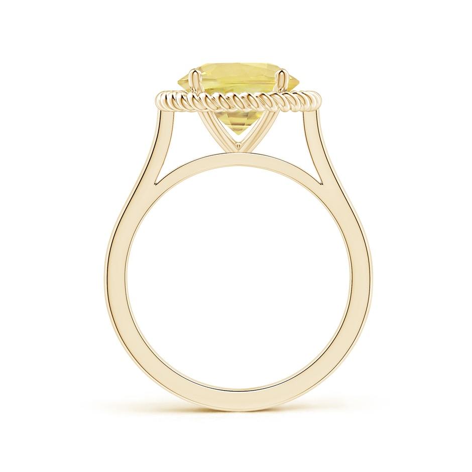 8.7x8.7x5.48mm AAA GIA Certified Yellow Sapphire Halo Ring with Reverse Tapered Shank  in Yellow Gold side-1