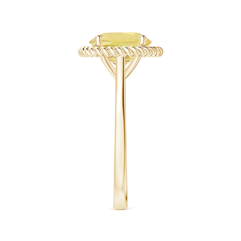 8.7x8.7x5.48mm AAA GIA Certified Yellow Sapphire Halo Ring with Reverse Tapered Shank  in Yellow Gold side-2