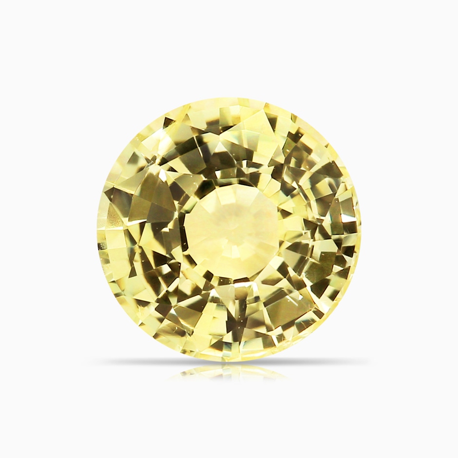 8.7x8.7x5.48mm AAA Nature Inspired GIA Certified Yellow Sapphire Three Stone Ring with Diamonds in Yellow Gold stone