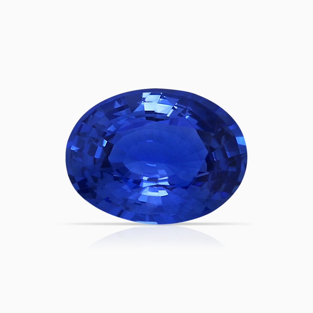 8.15x6.10x3.74mm AA Princess Diana Inspired Oval Sapphire Tapered Ring with Halo in P950 Platinum Side 699