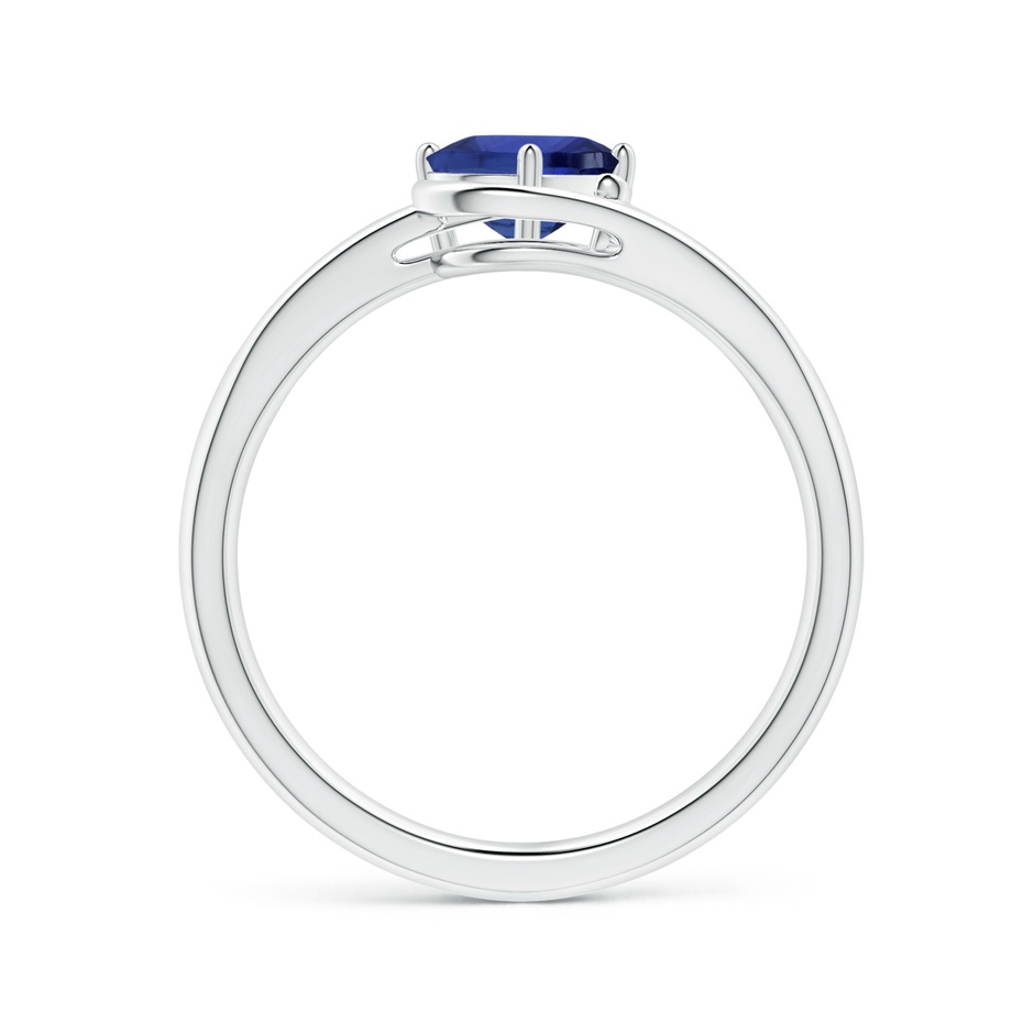 7.05x5.08x2.92mm AAAA GIA Certified Solitaire Tilted Oval Sapphire Bypass Split Shank Ring in P950 Platinum side 199