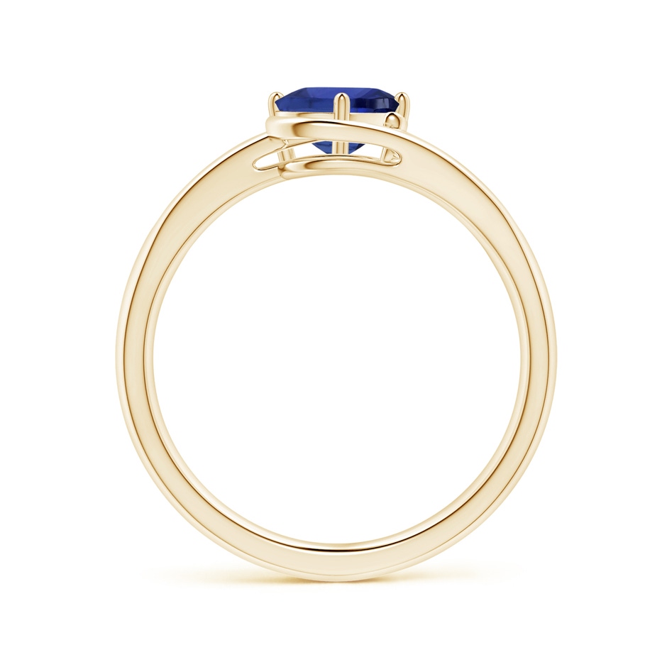7.05x5.08x2.92mm AAAA GIA Certified Solitaire Tilted Oval Sapphire Bypass Split Shank Ring in Yellow Gold side 199