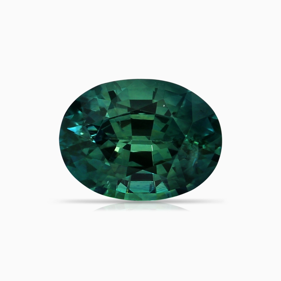 8.08x6.05x4.30mm AAA Princess Diana Inspired GIA Certified Oval Teal Sapphire Halo Ring in P950 Platinum stone