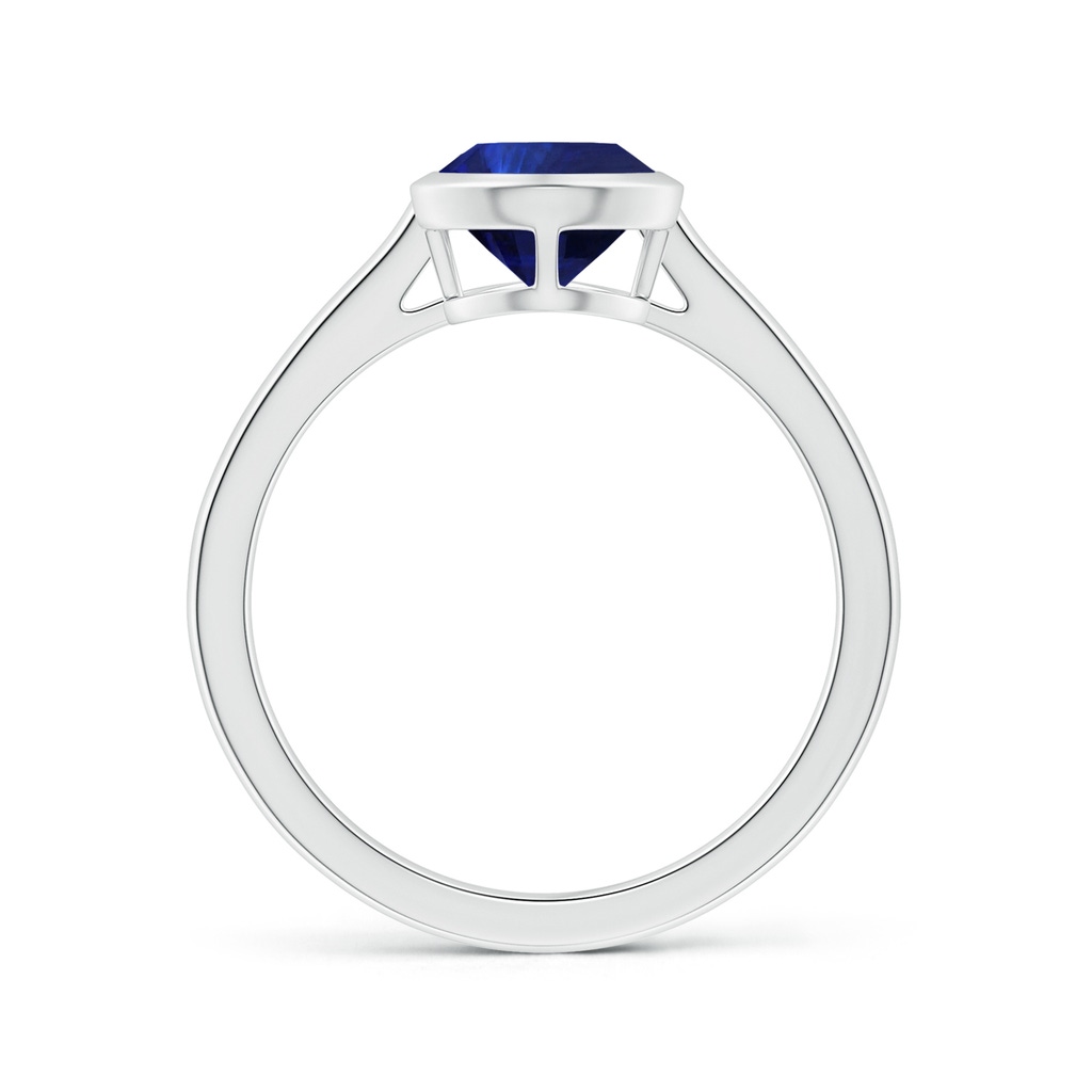 8.95x6.99x4.56mm AAA GIA Certified Bezel-Set Pear-Shaped Blue Sapphire Solitaire Ring in P950 Platinum - side 199