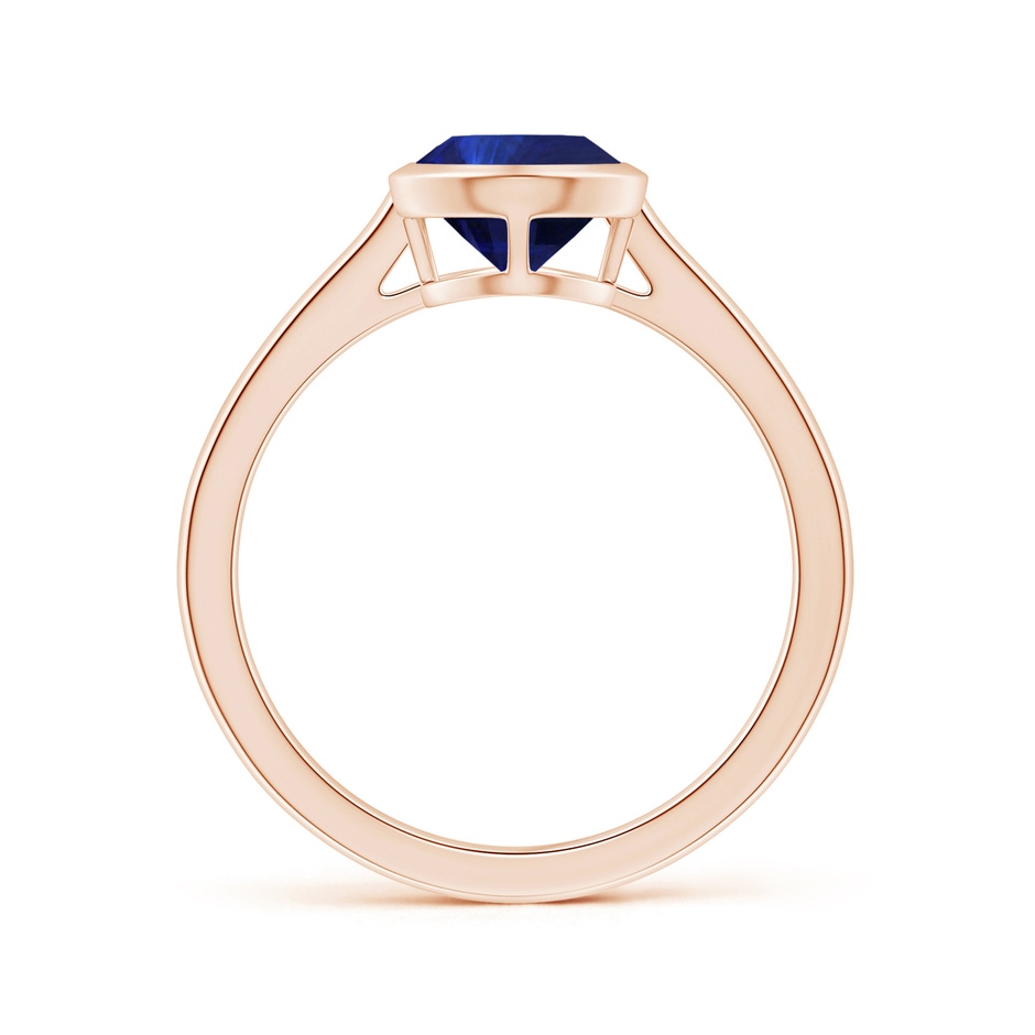 8.95x6.99x4.56mm AAA GIA Certified Bezel-Set Pear-Shaped Blue Sapphire Solitaire Ring in Rose Gold side 199