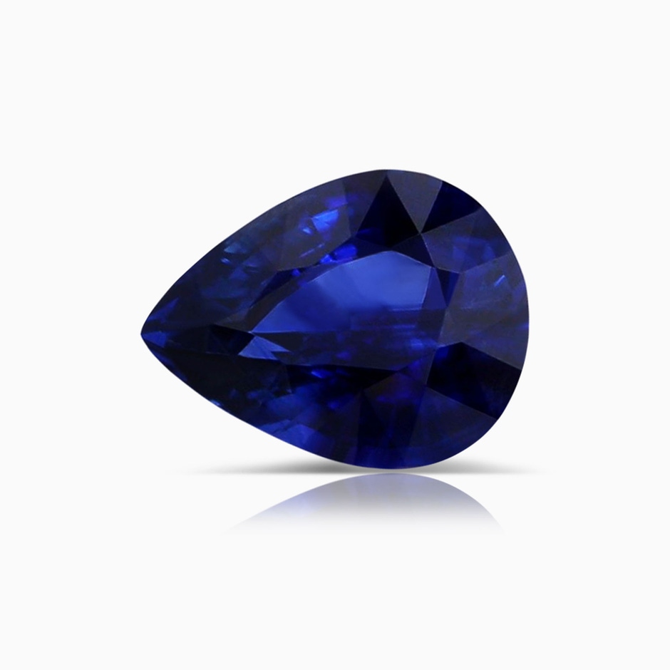 8.95x6.99x4.56mm AAA GIA Certified Bezel-Set Pear-Shaped Blue Sapphire Solitaire Ring in Rose Gold side 699
