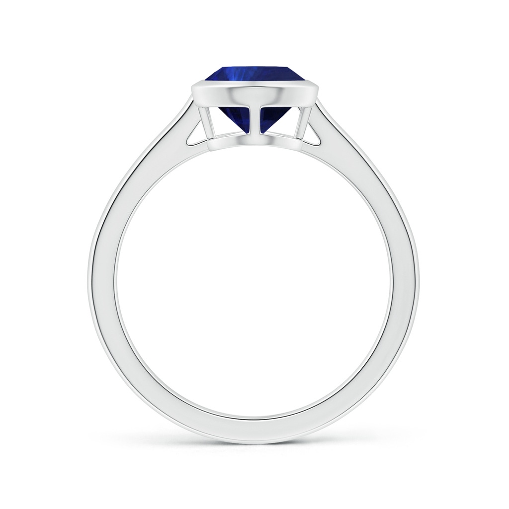8.95x6.99x4.56mm AAA GIA Certified Bezel-Set Pear-Shaped Blue Sapphire Solitaire Ring in White Gold Side 199