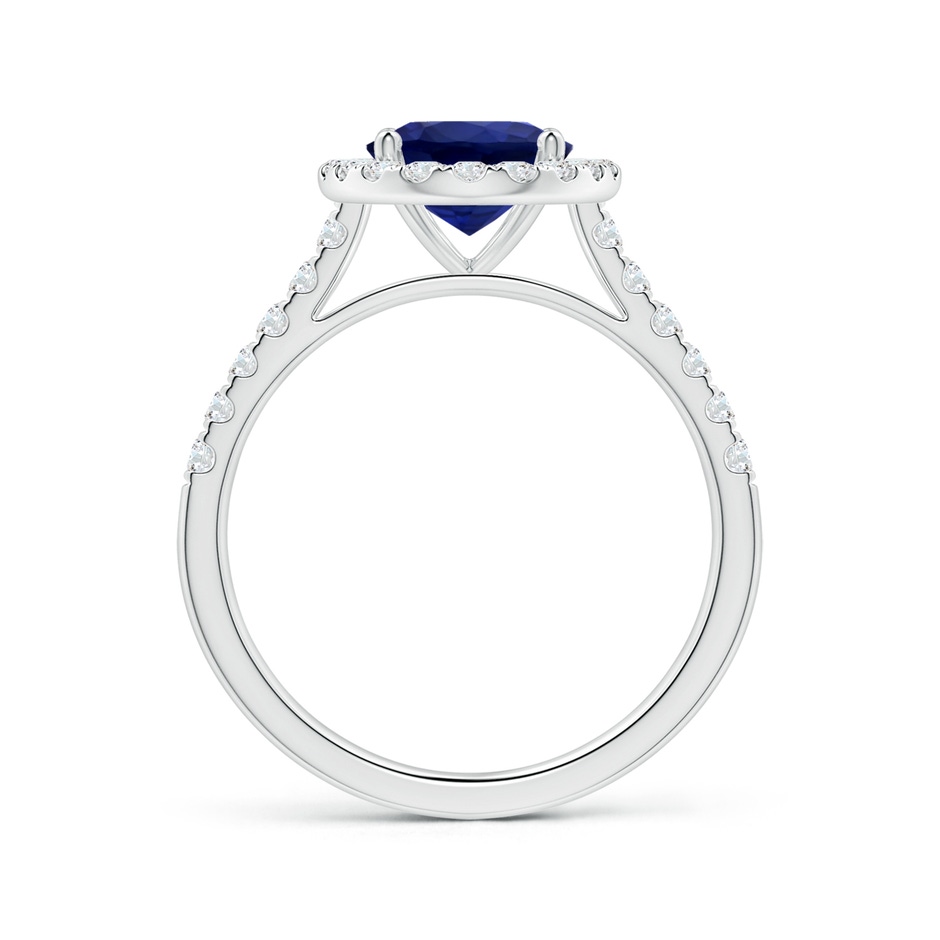 9.62x7.60x4.51mm AAA GIA Certified Oval Blue Sapphire Halo Ring with Diamonds in White Gold side 199