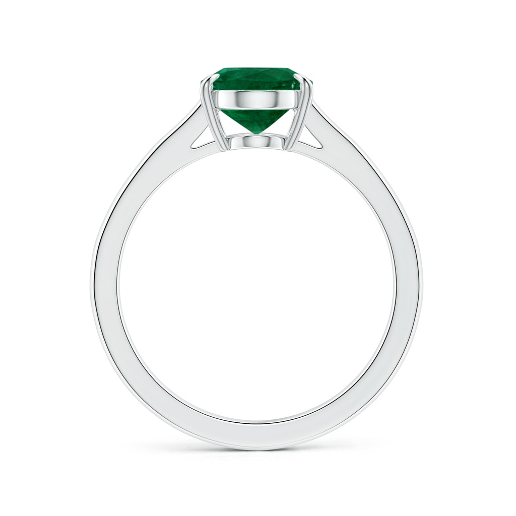 9.14x6.95x4.59mm AAA GIA Certified Claw-Set Solitaire Oval Emerald Reverse Tapered Shank Ring in White Gold Side 199