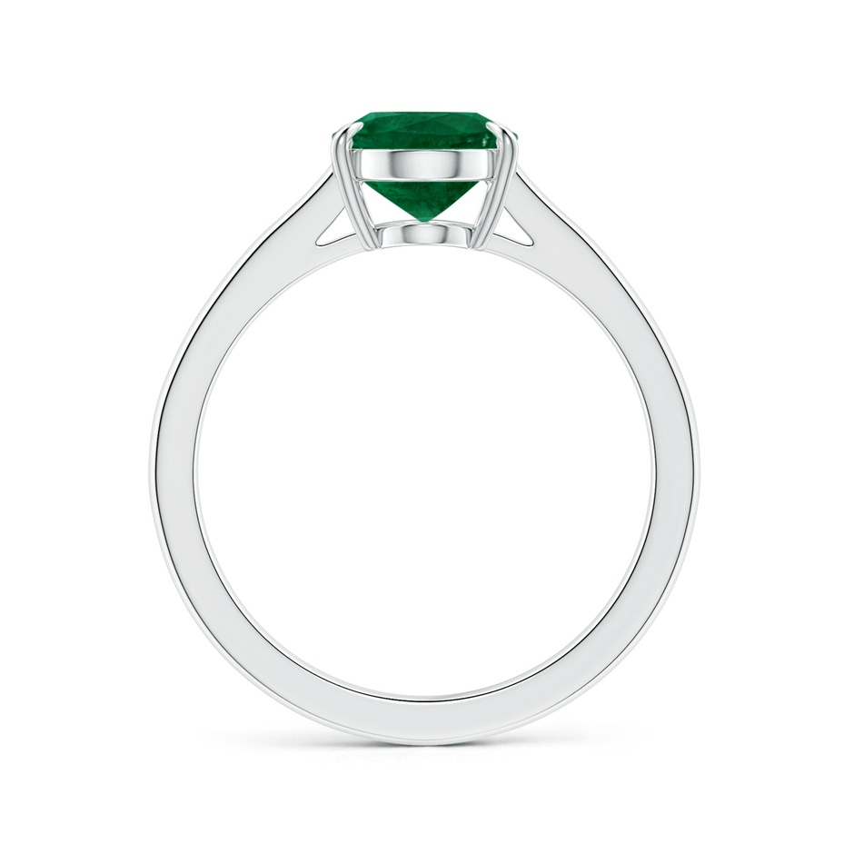 9.14x6.95x4.59mm AAA GIA Certified Claw-Set Solitaire Oval Emerald Reverse Tapered Shank Ring in White Gold side 199