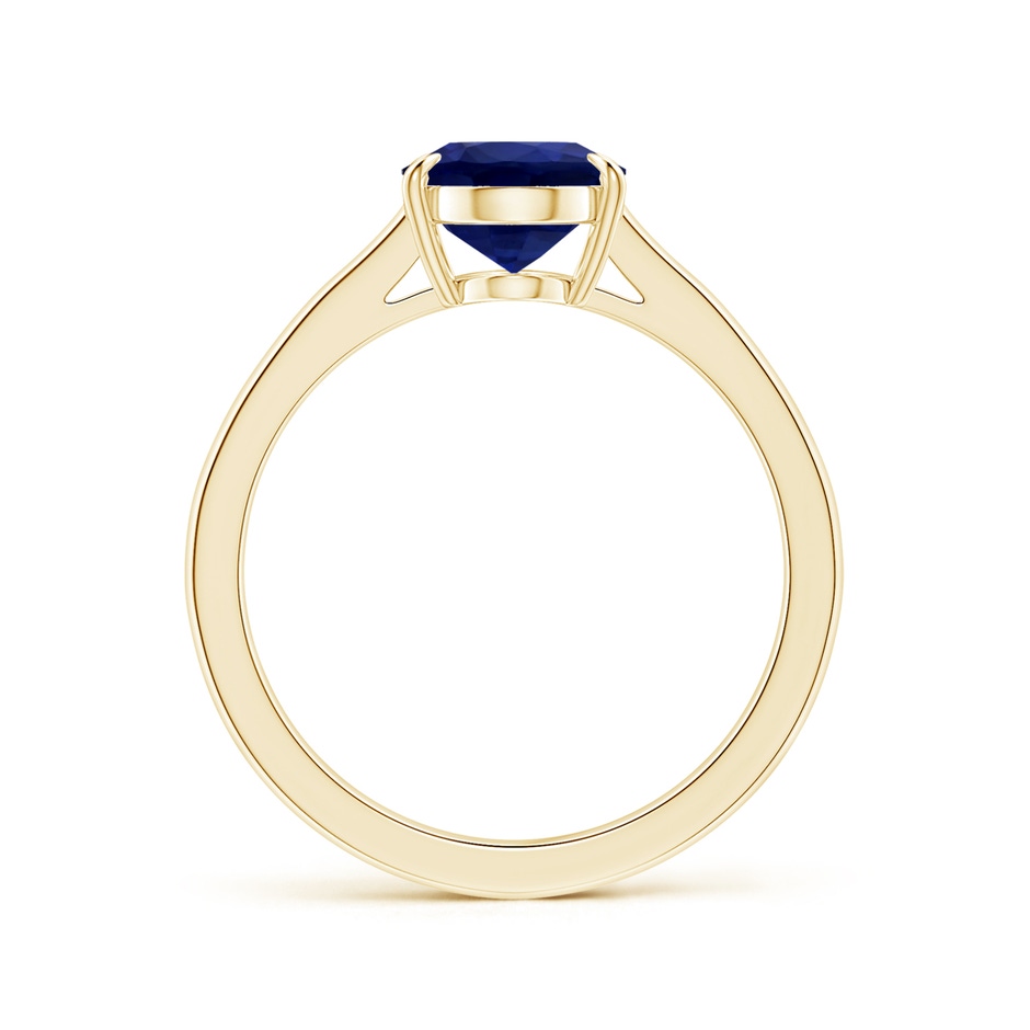 9.62x7.60x4.51mm AAA Claw-Set GIA Certified Solitaire Oval Blue Sapphire Reverse Tapered Shank Ring in 18K Yellow Gold side 199