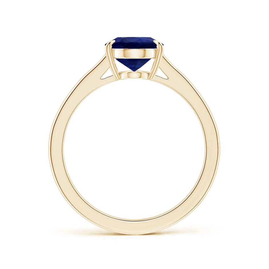 9.62x7.60x4.51mm AAA Claw-Set GIA Certified Solitaire Oval Blue Sapphire Reverse Tapered Shank Ring in Yellow Gold side 199