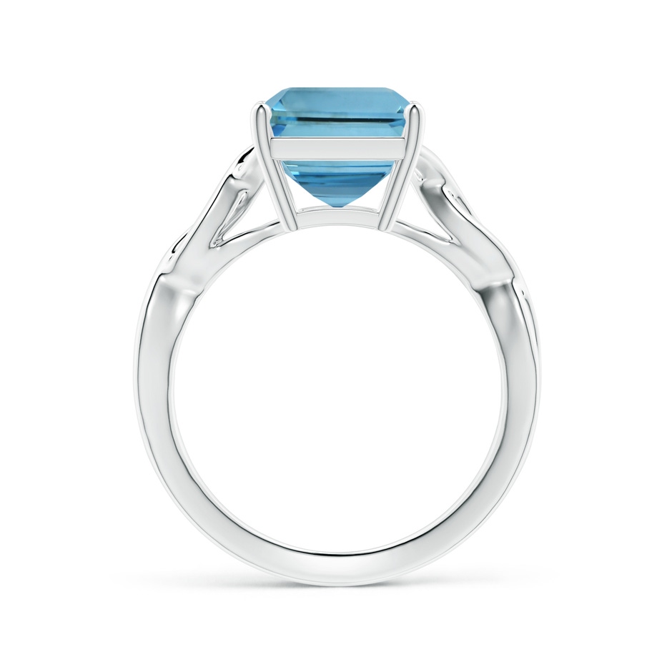 10.89x8.83x6.52mm AAAA Prong-Set GIA Certified Solitaire Emerald-Cut Aquamarine Twisted Shank Ring in P950 Platinum side-1