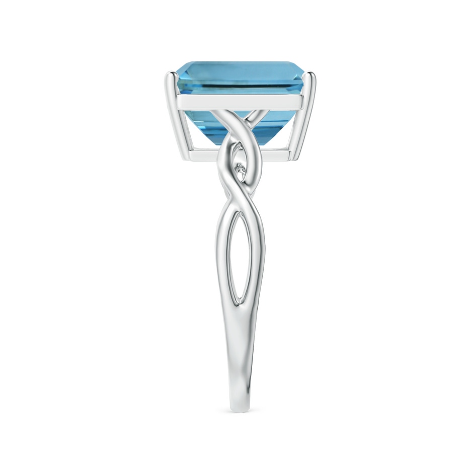 10.89x8.83x6.52mm AAAA Prong-Set GIA Certified Solitaire Emerald-Cut Aquamarine Twisted Shank Ring in P950 Platinum side-2