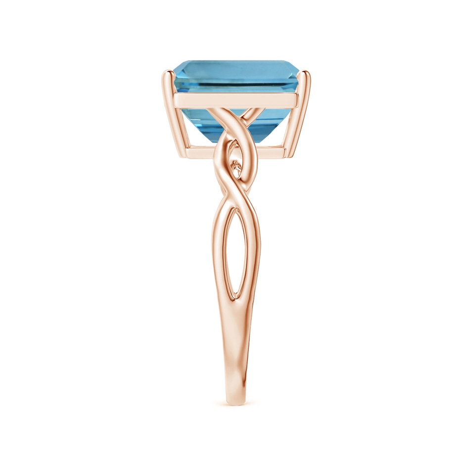 10.89x8.83x6.52mm AAAA Prong-Set GIA Certified Solitaire Emerald-Cut Aquamarine Twisted Shank Ring in Rose Gold side-2